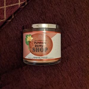 Pumpkin donut shop candle by bath and body works